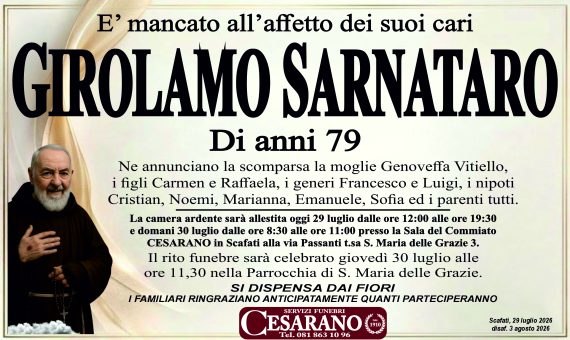 lutto 29 luglio